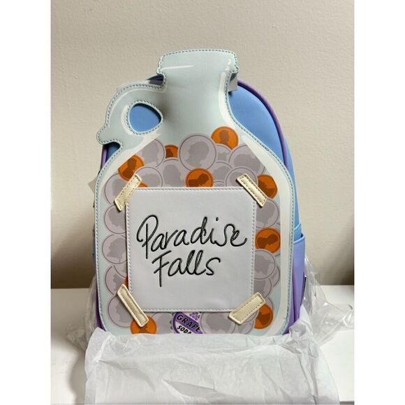 Loungefly Paradise Falls Coin Jar UP Paradise Falls Mini Backpack NWT